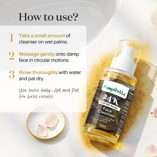 Pamperella 24K Gold Silk Range Face Cleanser