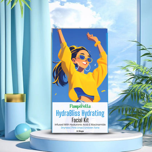 Pamperella HydraBliss Hydrating Facial Kit – 6 Step Glass Skin Ritual