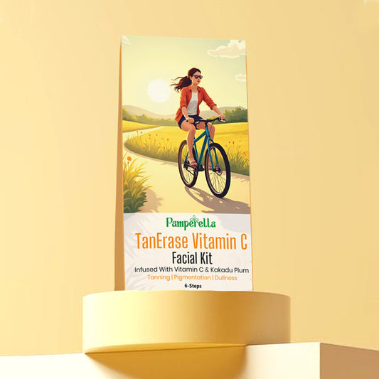 Pamperella TanErase Vitamin C Facial Kit – 6 Step De-Tan Therapy