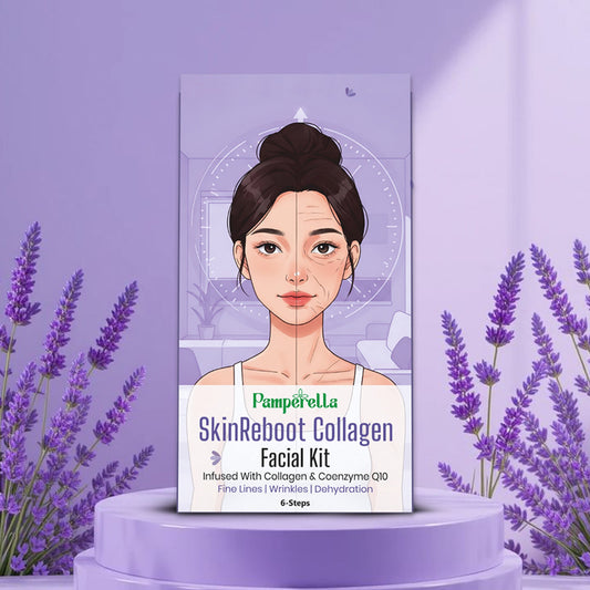 Pamperella SkinReboot Collagen Facial Kit – 6-Step Skin Renewal Therapy