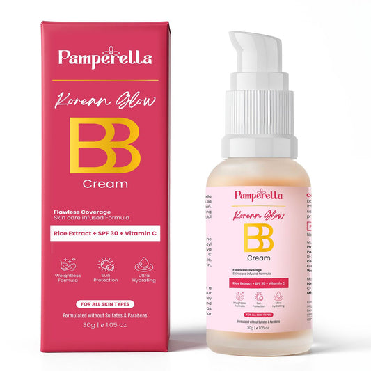 Pamperella Korean Glow BB Cream — Flawless Coverage + Dewy Radiance