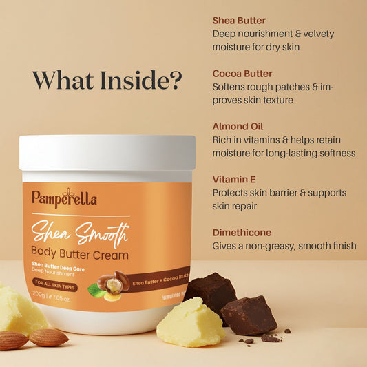 Pamperella Shea Smooth Body Butter Cream — Deep Nourishment & Velvet Soft Skin