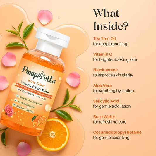 Rose Glow Vitamin C Face Wash